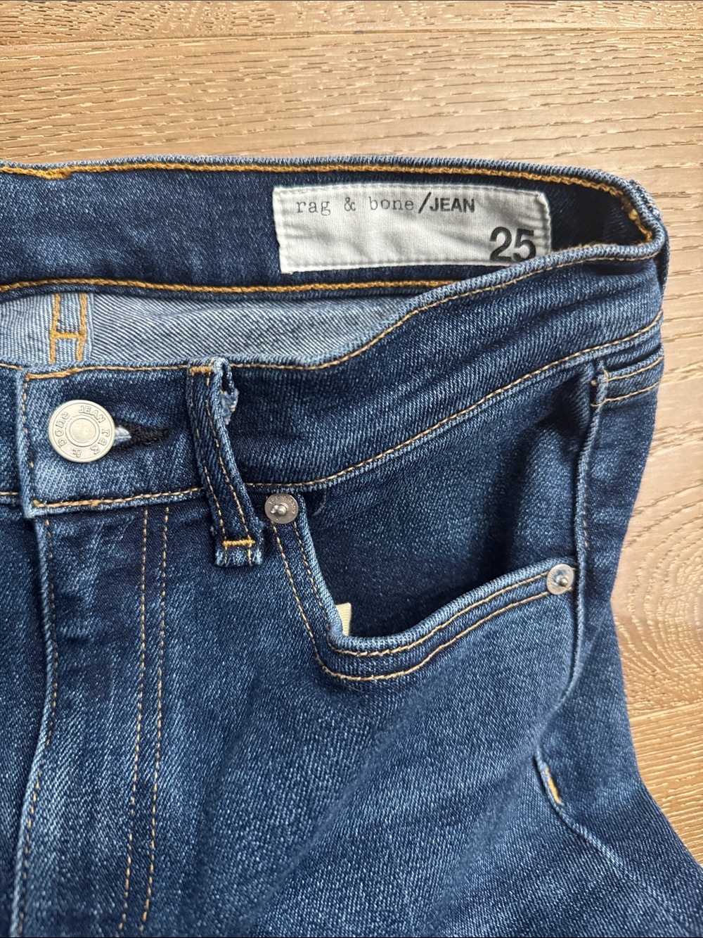 Rag & Bone Jeans Highwater Dark Wash Size 25 Stretch Premium Denim - Picture 3 of 8